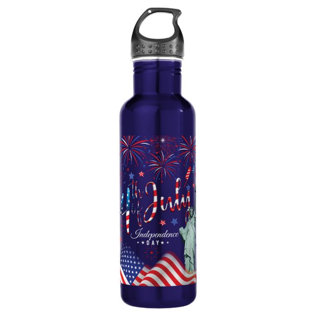 Feuerwerk Amerikanische Unabhängigkeitstag mit der Edelstahlflasche (Vorderseite)