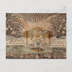 Feuerwerk-Anzeige am Platz Louis XV Postkarte