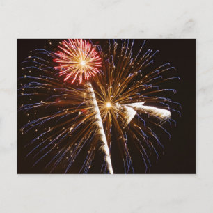 Feuerwerk-Anzeige auf der Savannah River Postkarte