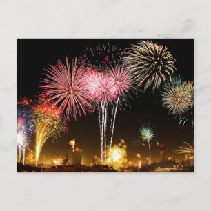 Feuerwerk-Anzeige - Feiern! Einladungspostkarte