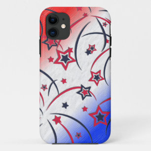 Feuerwerk auf Rot Weiß Blau Case-Mate iPhone Hülle