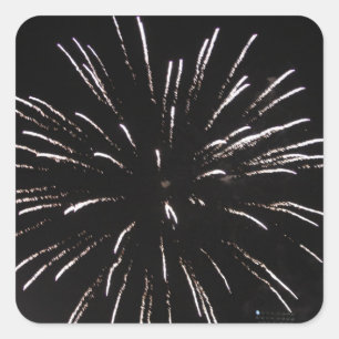 Feuerwerk-Aufkleber Quadratischer Aufkleber