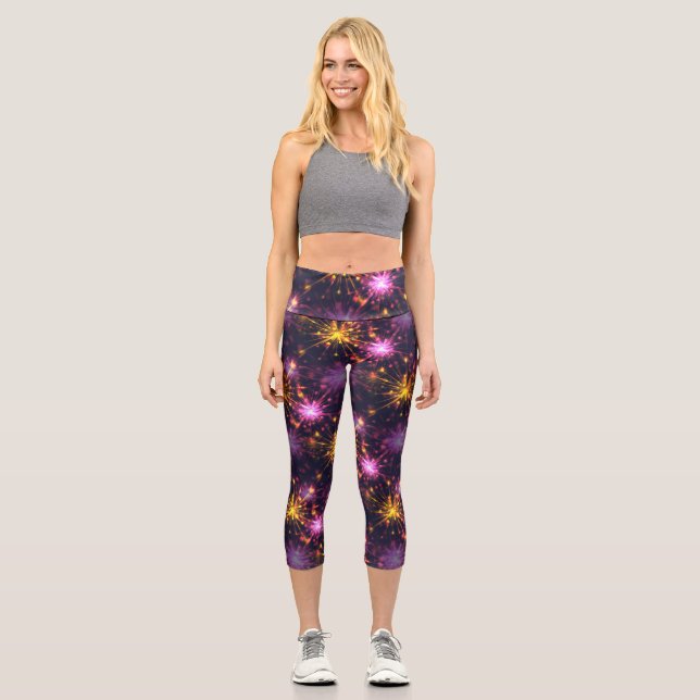 Feuerwerk Capri Leggings (Vorderseite)