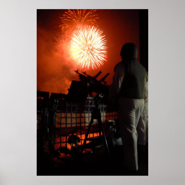 Feuerwerk der US-Marine ohne Abhängigkeit weltweit Poster (Vorne)
