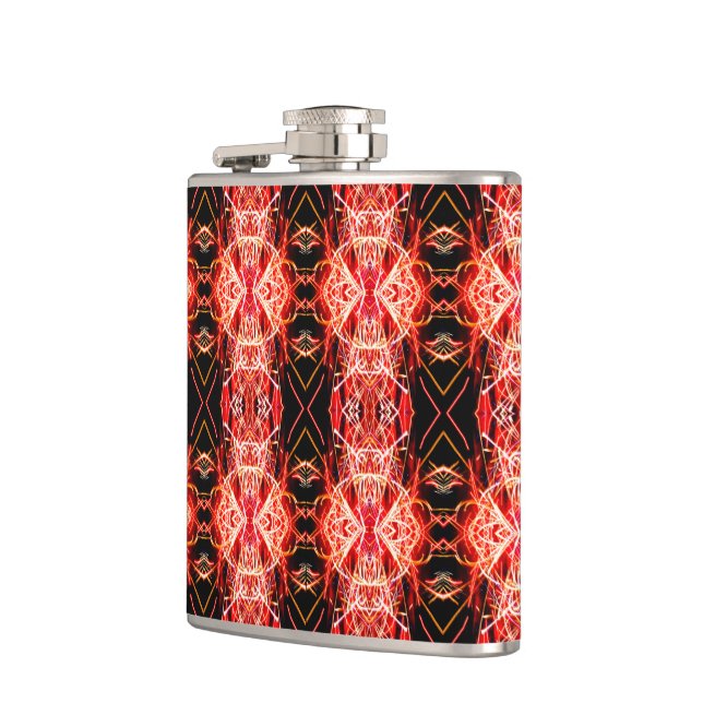 Feuerwerk Design Vinyl Wrapped Flask Flachmann (Links)