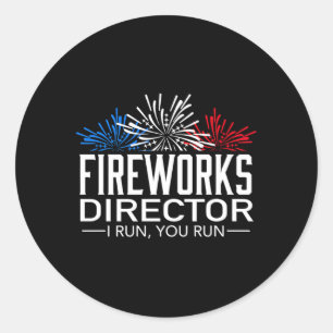 Feuerwerk Direktor 4. Juli Feier Runder Aufkleber