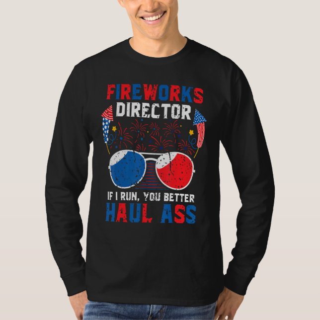 Feuerwerk Direktor 4. Juli Patriotische Mens T-Shirt (Vorderseite)