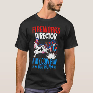 Feuerwerk Direktor Happy 4. Juli American Flag T-Shirt