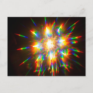Feuerwerk durch 3D-Brille 1 Postkarte