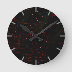 Feuerwerk durch 3D-Brille 6 Runde Wanduhr