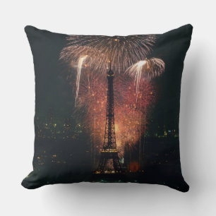 Feuerwerk, Eiffelturm, Paris, Frankreich Kissen