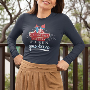 Feuerwerk Experte Mama 4. Juli Unabhängigkeit USA T-Shirt