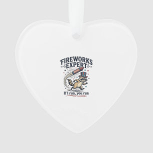 Feuerwerk Experte Waschbär Vintage 4. Juli Sch Ornament