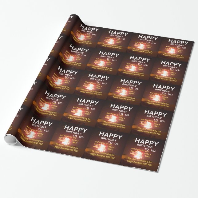 Feuerwerk Feier mit Dankeschön Nachricht Geschenkpapier (Ungerollt)