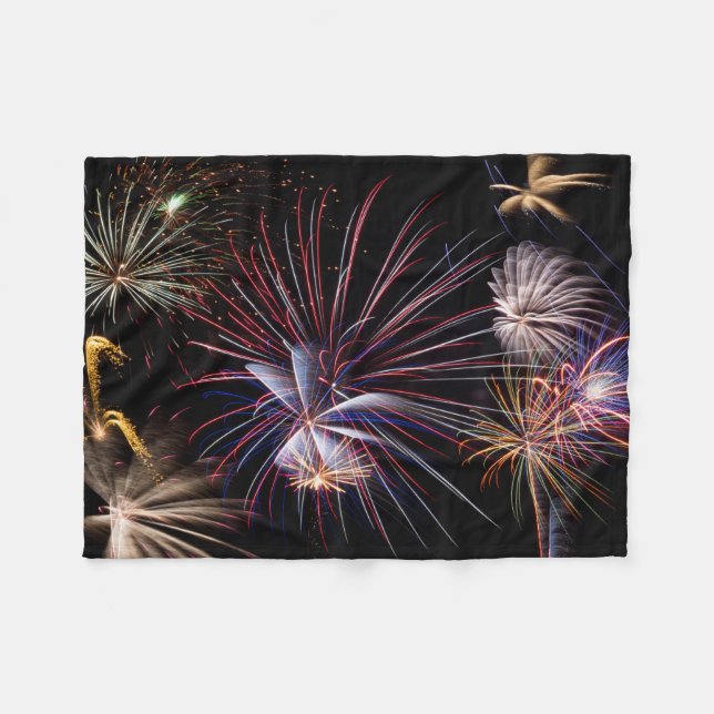 Feuerwerk-Fleece-Decke Fleecedecke (Vorderseite (Horizontal))