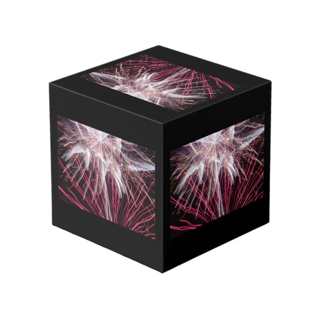 Feuerwerk-Foto-Würfel Würfel (Vorderseite Schrägansicht)