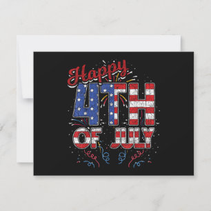 Feuerwerk Frohes 4. Juli US-Flagge Amerikanisch 4. Feiertagskarte