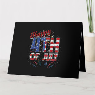 Feuerwerk Frohes 4. Juli US-Flagge Amerikanisch 4. Karte