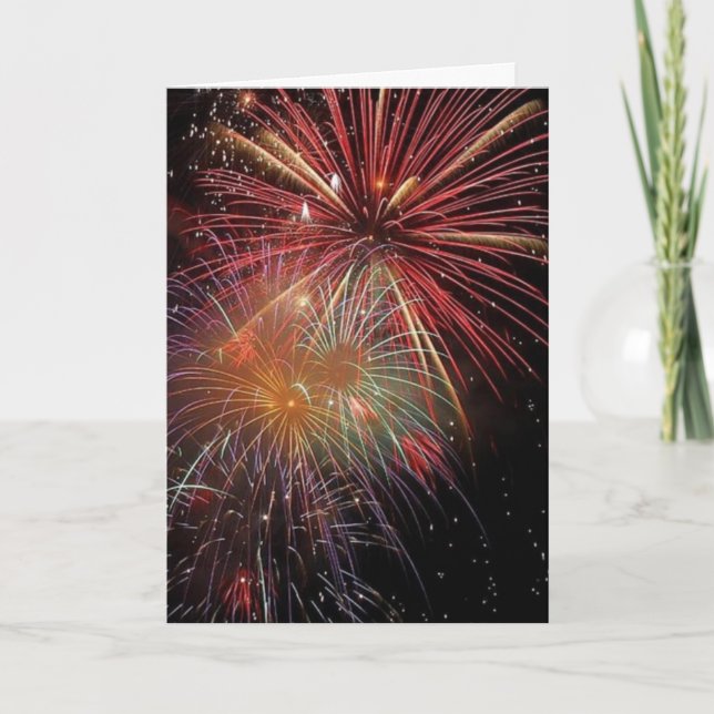 Feuerwerk Geburtstagskarte Karte (Vorderseite)