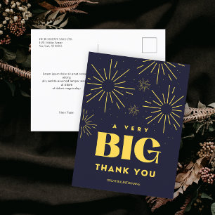 Feuerwerk Geschäftsname Dankbarkeit Danke Postkarte