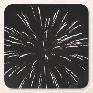 Feuerwerk Getränkeuntersetzer Rechteckiger Pappuntersetzer