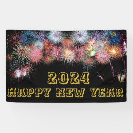 Feuerwerk glücklich Neujahrswand Banner