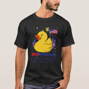 Feuerwerk-Gummiente 4. Juli Feuerknaller Pa T-Shirt
