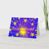 Feuerwerk "Herzlichen Glückwunsch" Grüße Karte!
