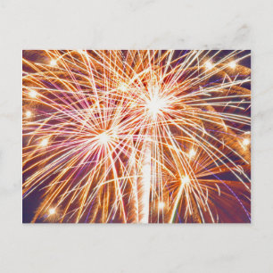 Feuerwerk "Herzlichen Glückwunsch!" Postkarte