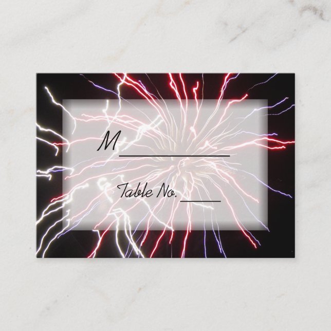 Feuerwerk Hochzeiten Platzkarten (Vorderseite)