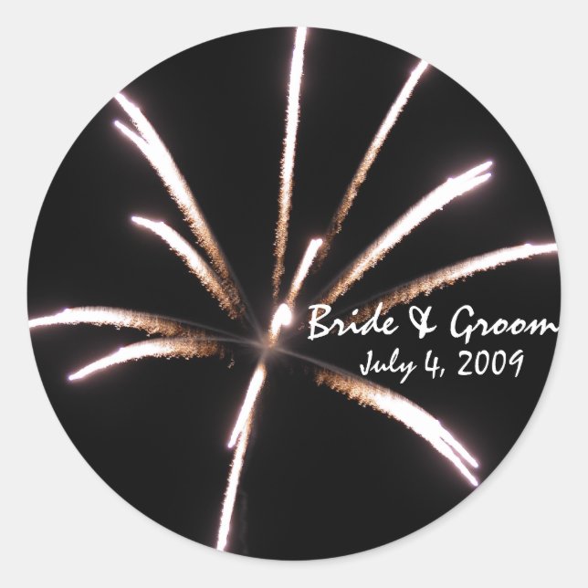 Feuerwerk Hochzeiten Umschlag Aufkleber (Vorderseite)