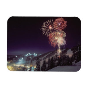 Feuerwerk im Big Mountain Resort in Whitefish, Magnet