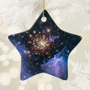 Feuerwerk in Space Celestial Star Keramik Ornament