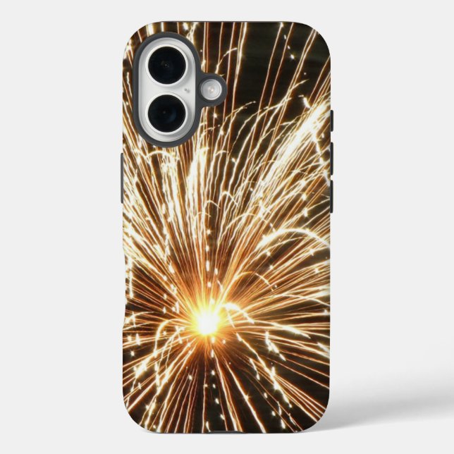 Feuerwerk iPhone 16 Hülle (Rückseite)