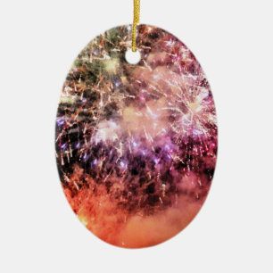 FEUERWERK KERAMIK ORNAMENT
