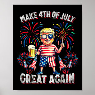 Feuerwerk Lustig Trump Patriotisch Amerikanisch Fr Poster