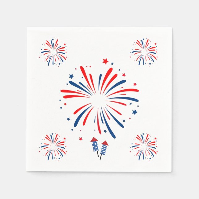 Feuerwerk Napkin Serviette (Vorderseite)