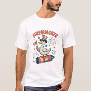 Feuerwerk Patriotische Ente 4. Juli 250. T-Shirt