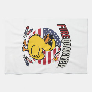 Feuerwerk Patriotische Ente Feuerwerk Vektor Desig Geschirrtuch