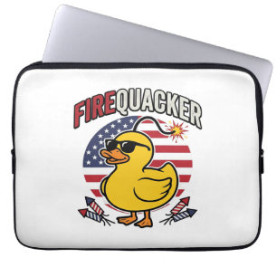 Feuerwerk Patriotische Ente Feuerwerk Vektor Desig Laptopschutzhülle