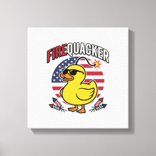 Feuerwerk Patriotische Ente Feuerwerk Vektor Desig Leinwanddruck