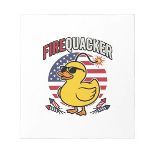 Feuerwerk Patriotische Ente Feuerwerk Vektor Desig Notizblock