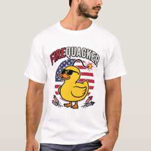 Feuerwerk Patriotische Ente Feuerwerk Vektor Desig T-Shirt