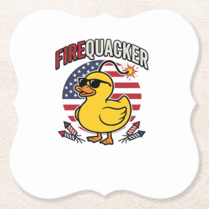 Feuerwerk Patriotische Ente Feuerwerk Vektor Desig Untersetzer