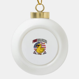 Feuerwerk Patriotische Ente Feuerwerk Vektordesign Keramik Kugel-Ornament
