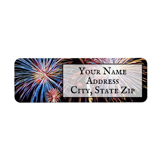 Feuerwerk Rücksendeetikett (Vorne)