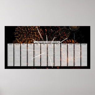 Feuerwerk Spezielle Tage zum Merken Kalender Poster