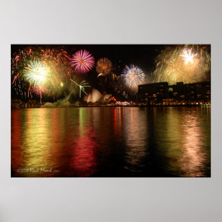 Feuerwerk: Sydney Harbour, Australien Poster