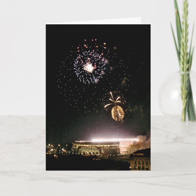 Feuerwerk über Cleveland Browns Stadium - Karte (Vorderseite)