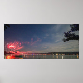 Feuerwerk über dem Atwood Lake, Ohio Poster